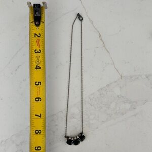 Black Crystal Pendant Necklace - Women Jewelry